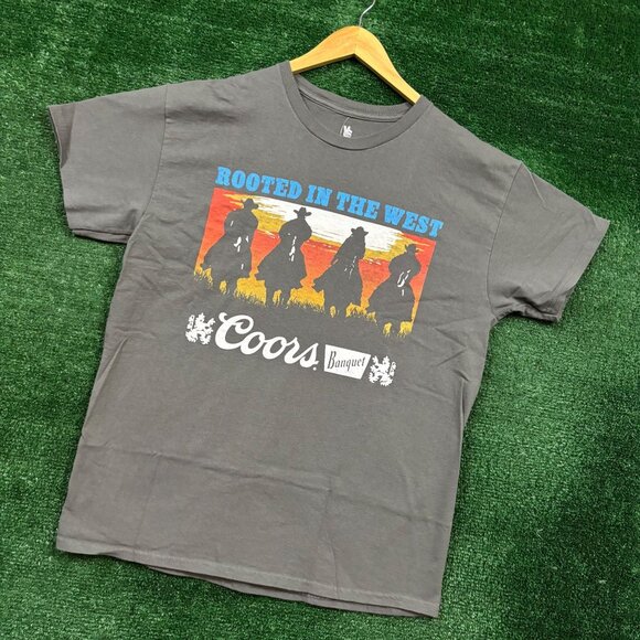 Rooted in the West Coors Cowboy Beer Promo T-shirt size large - Picture 3 of 4